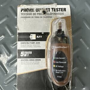 Southwire, P700, Phone Outlet Tester, RJ11, 5 Tests in 1 {Q}